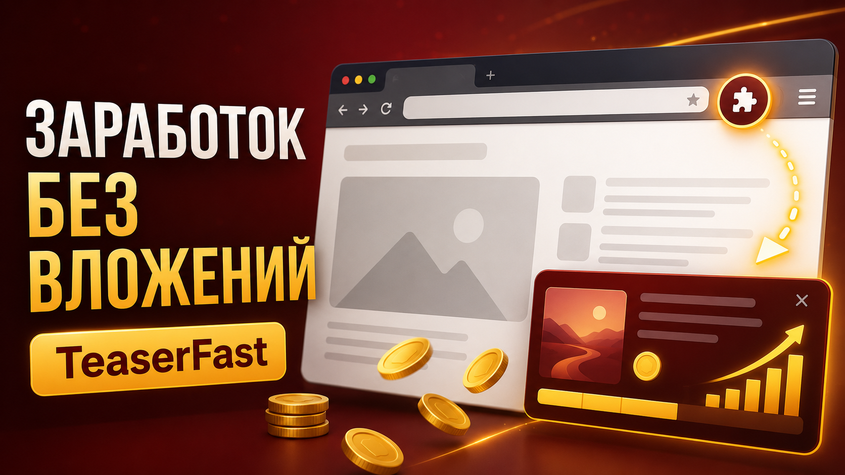 TeaserFast: заработок без вложений на расширении браузера